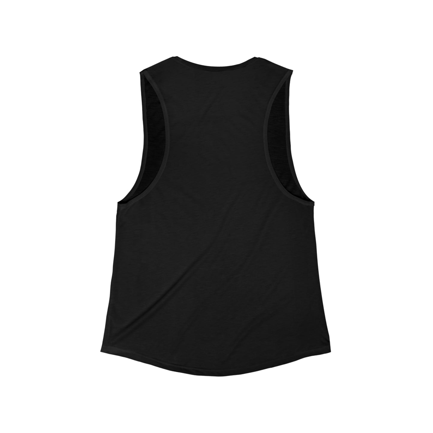 Ruffly White Umbrella Mushrooms- Women's Flowy Scoop Muscle Tank