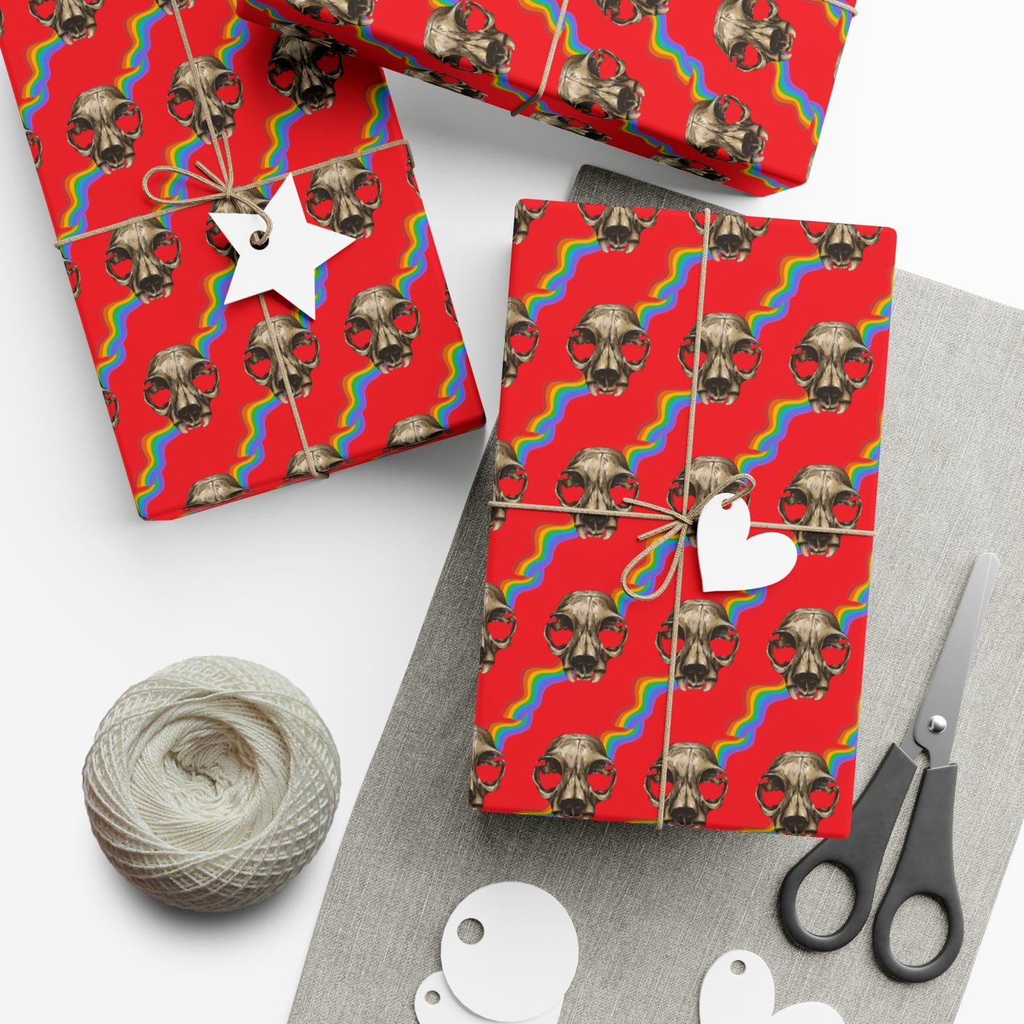 Squirrel Skull Gift Wrap Papers