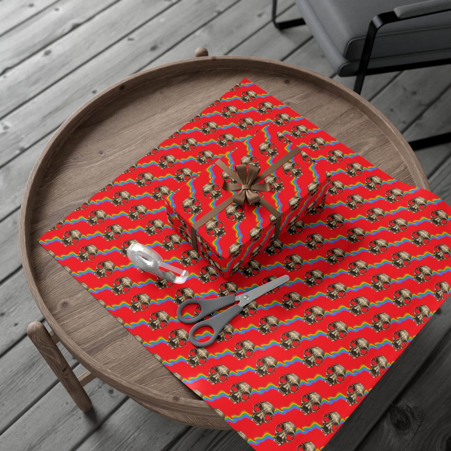 Squirrel Skull Gift Wrap Papers