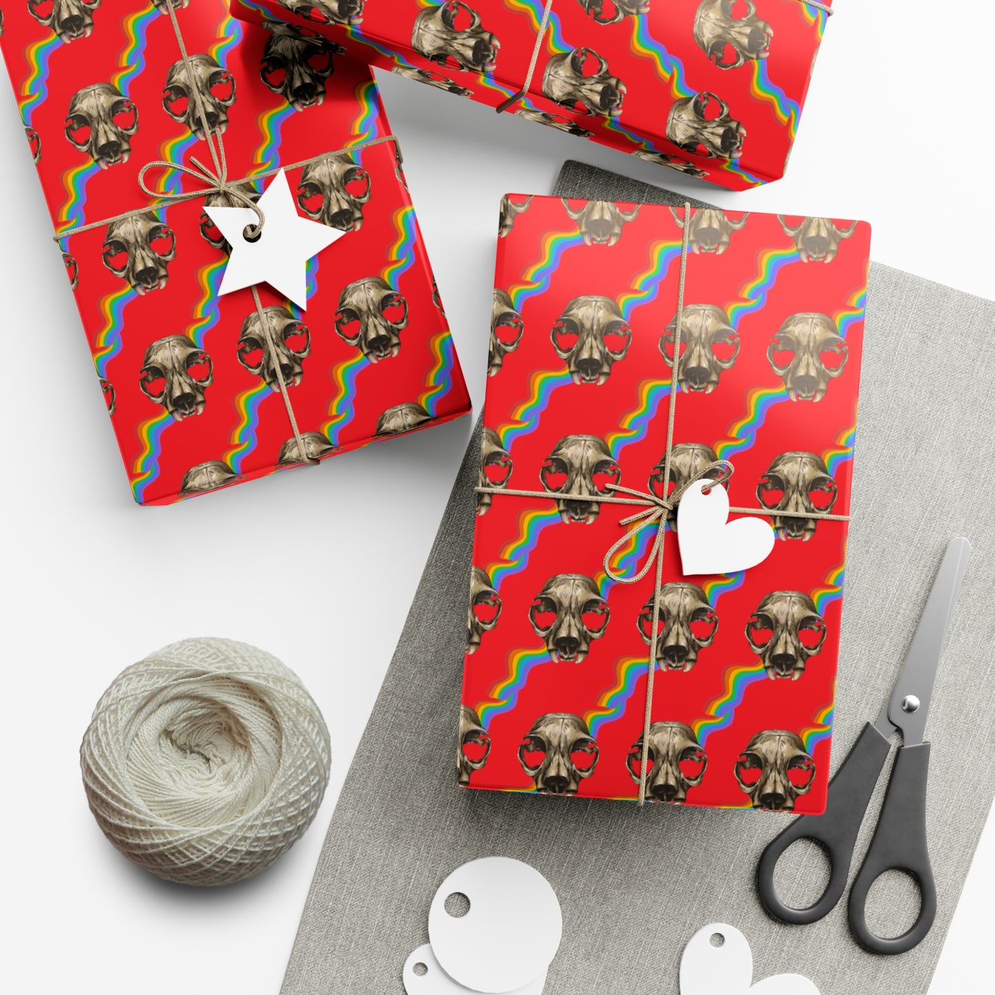 Squirrel Skull Gift Wrap Papers