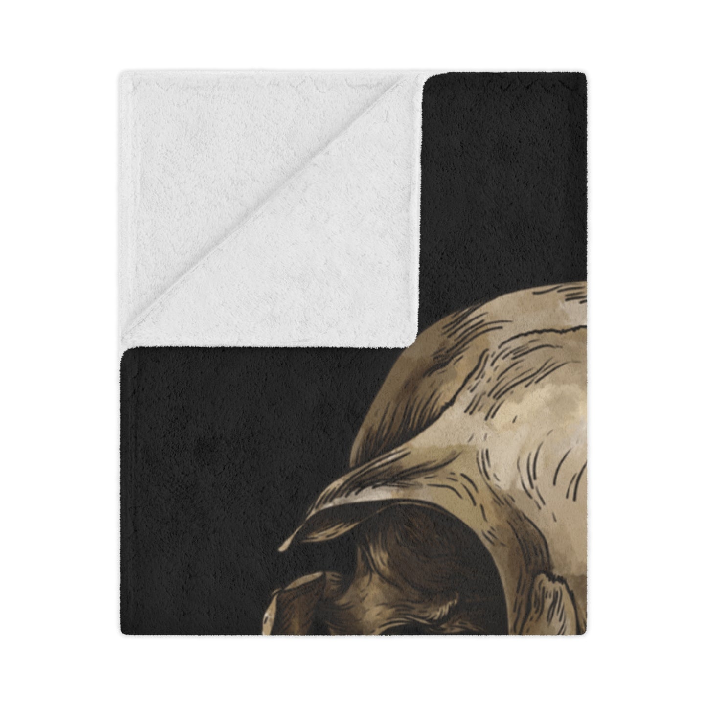 Rainbow Puma Skull Minky Blanket
