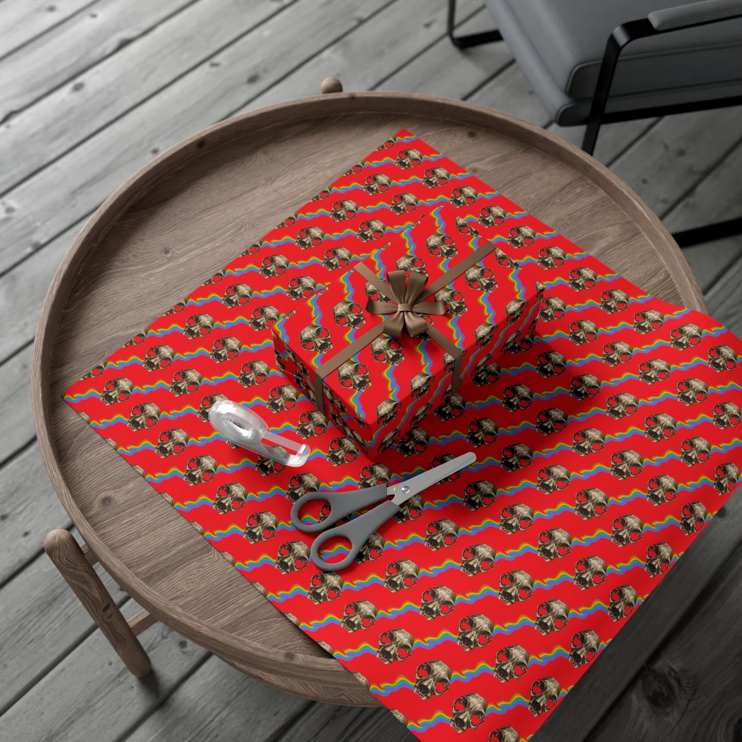 Squirrel Skull Gift Wrap Papers