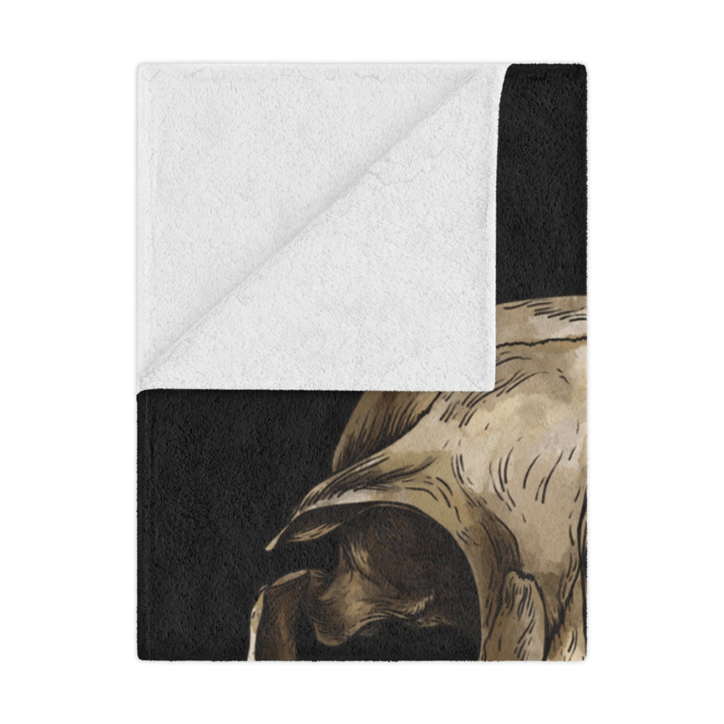Rainbow Puma Skull Minky Blanket