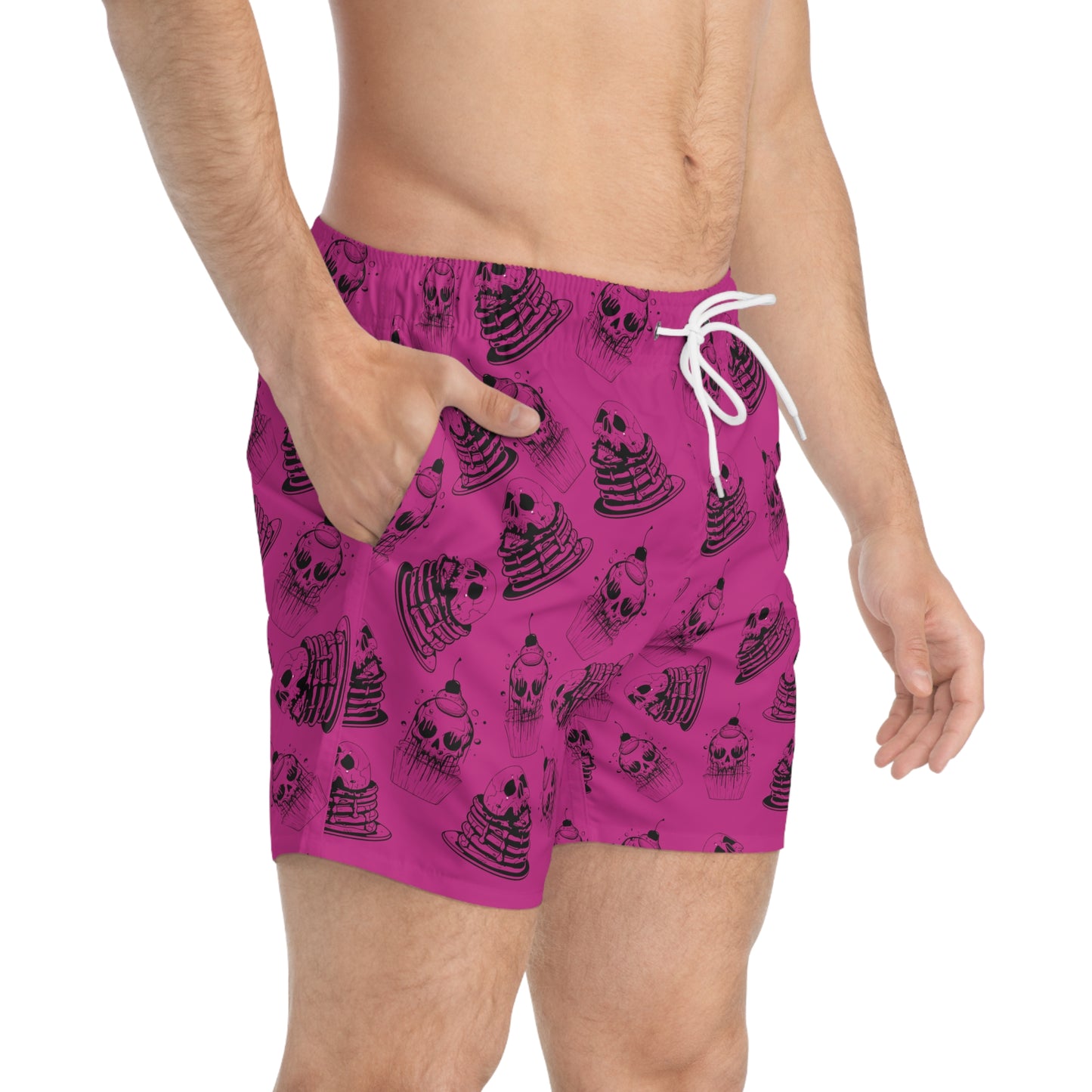 Funny Face Pancakes Swim Trunks (AOP)