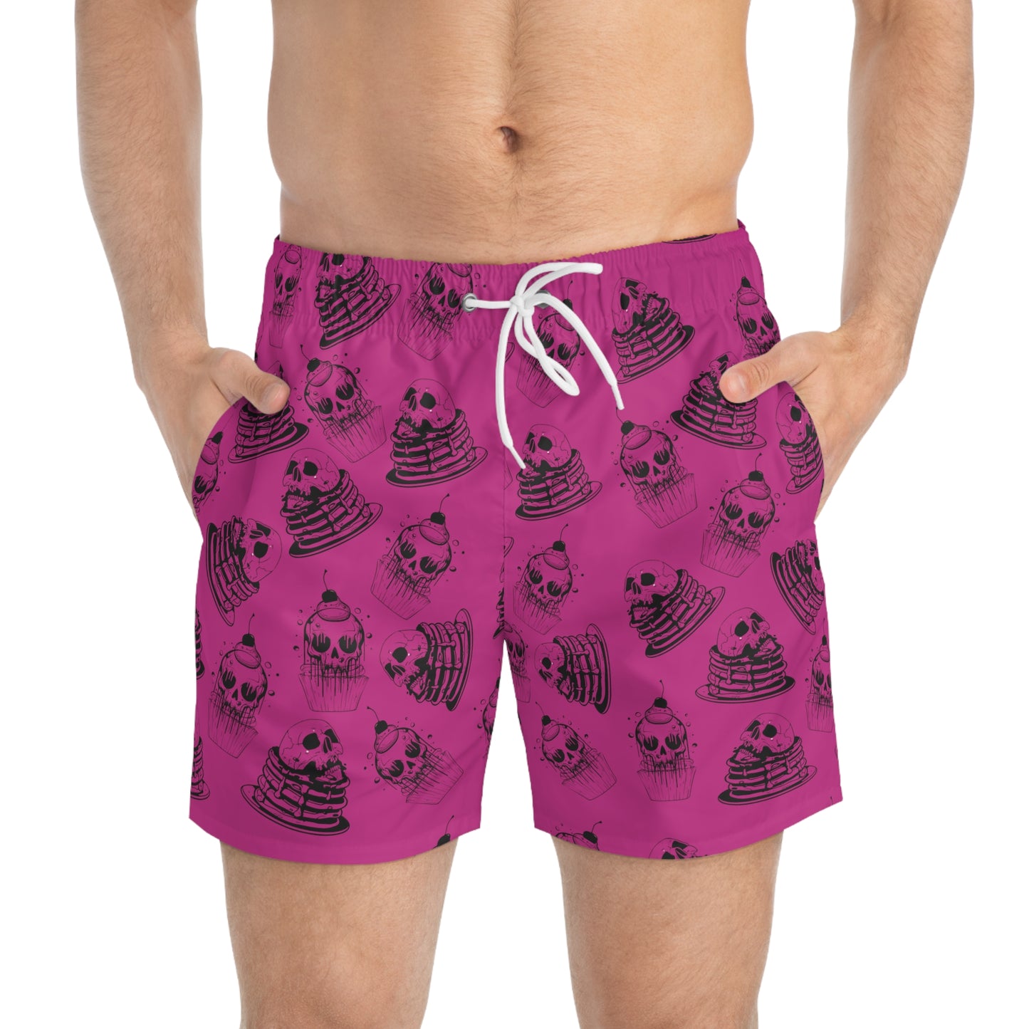 Funny Face Pancakes Swim Trunks (AOP)