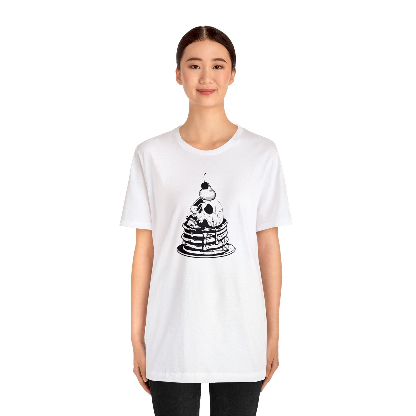 Funny face pancakes Jersey Short Sleeve Tee