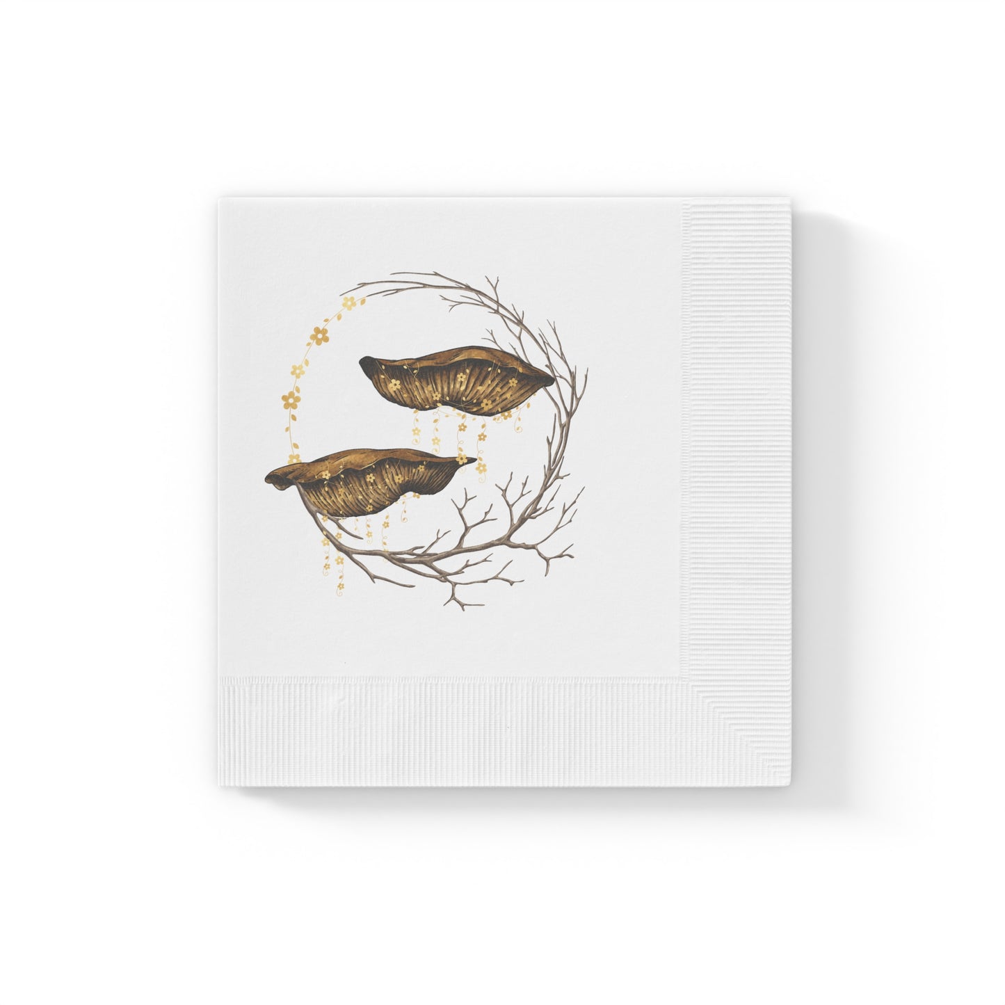 Artist's bracket waterfalls White Coined Napkins