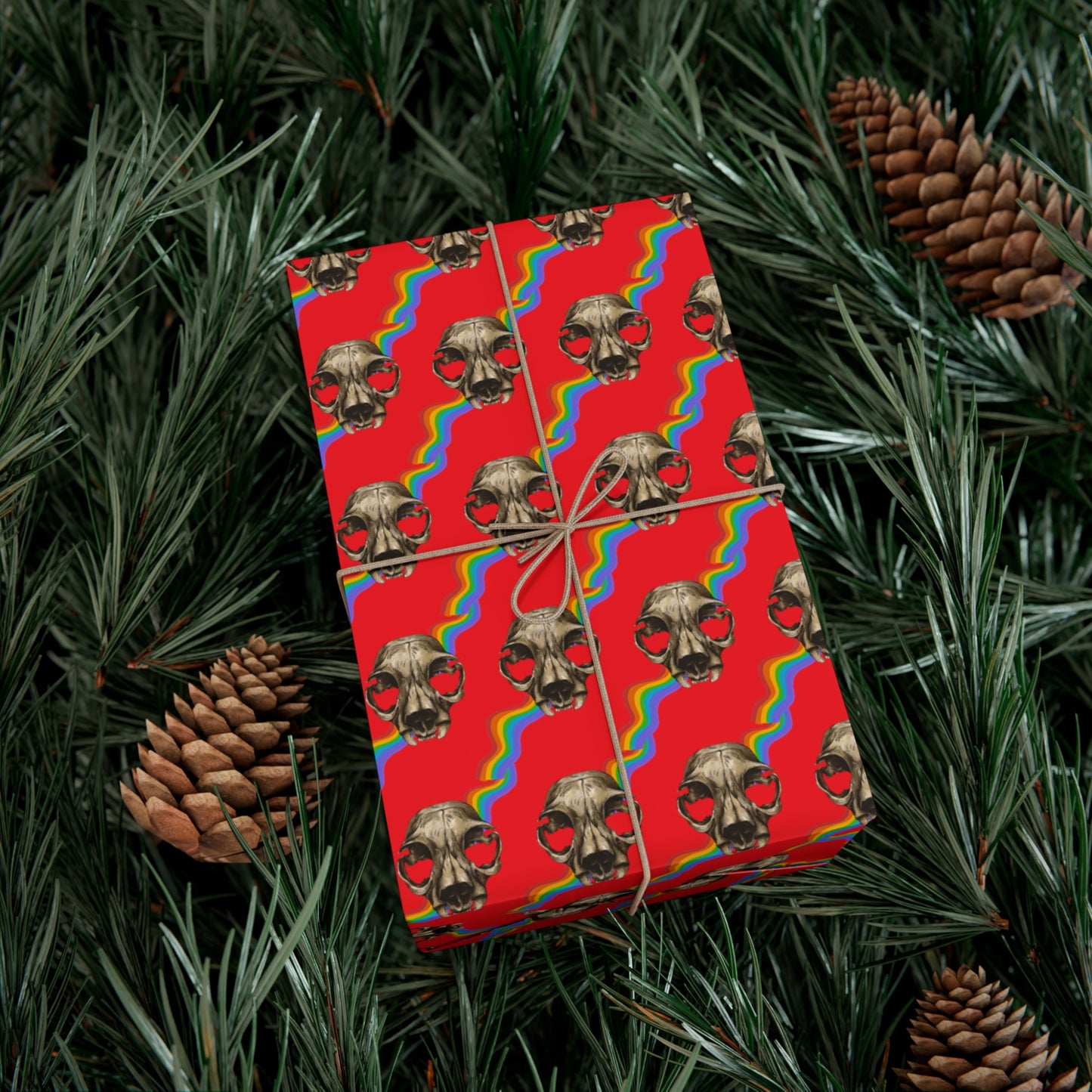 Squirrel Skull Gift Wrap Papers