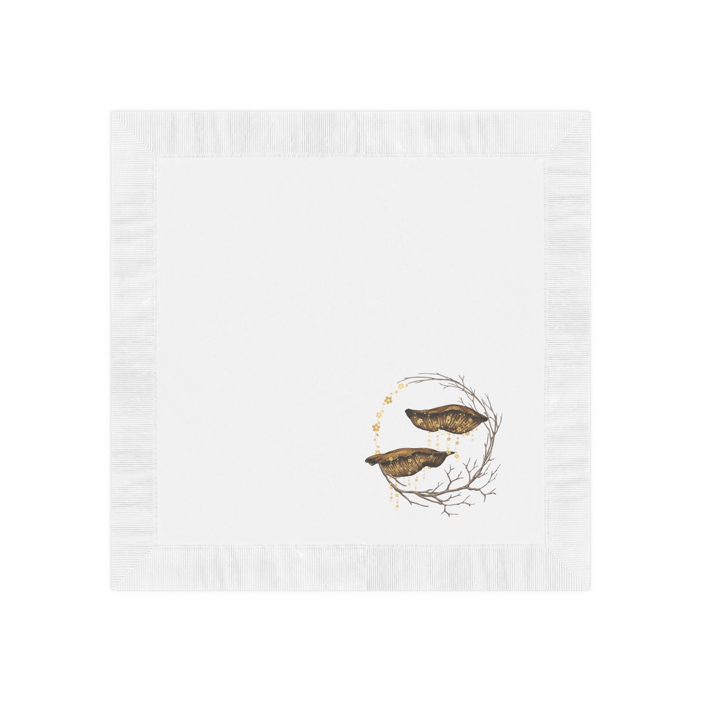 Artist's bracket waterfalls White Coined Napkins